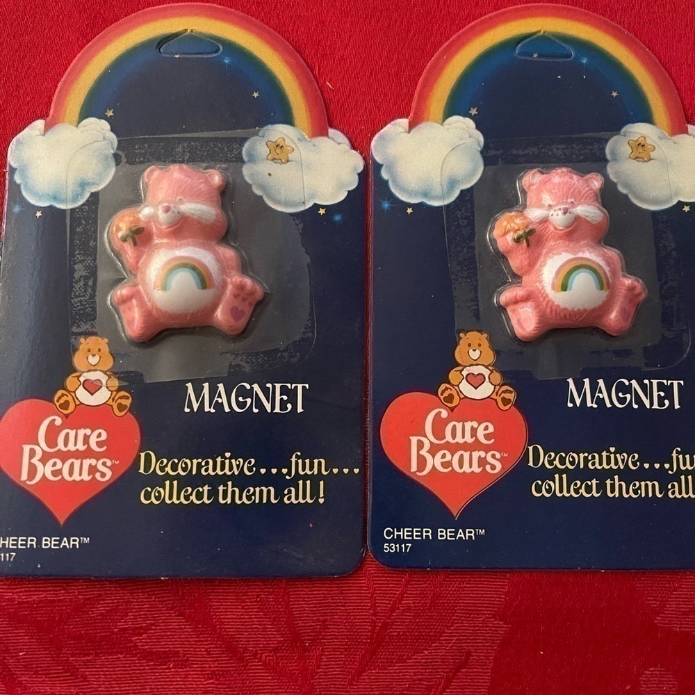 Vintage New Old Stock Care Bears Refrigerator Magnets Cheer Bear